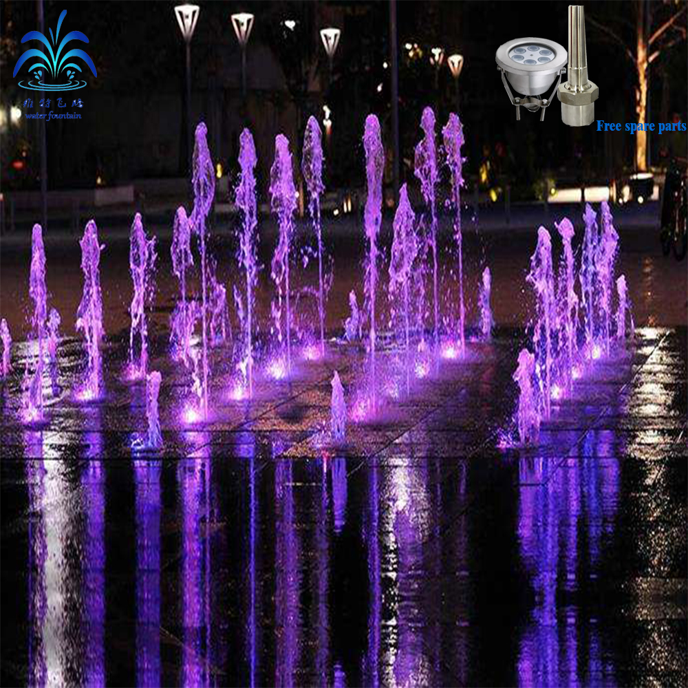 RGB 6W/24W DMX Indoor Small Fountains Stainless Steel LED Water Jet Ring Lights IP68 Submersible Pump Nozzles for Underwater