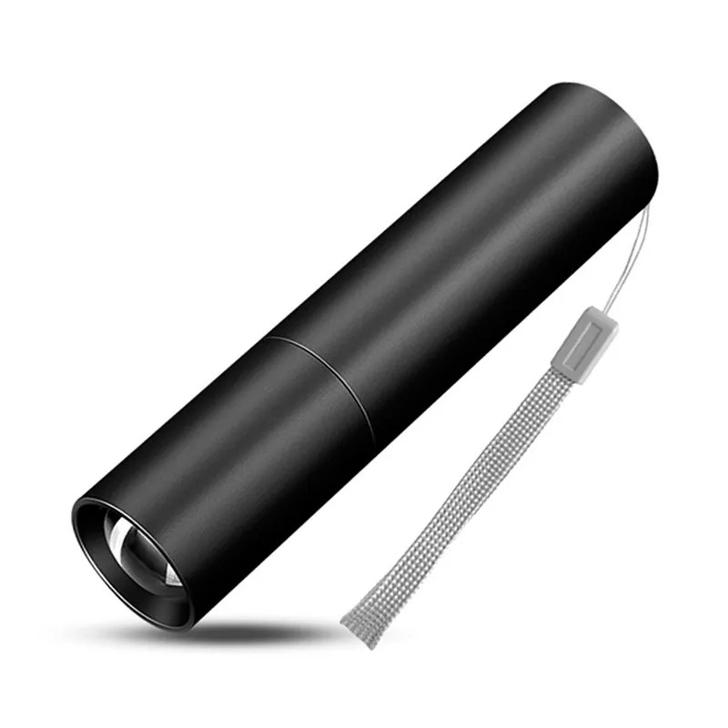 2024 Pocket Size Super Bright Aluminum Body Battery Power LED Flashlight Zoom Focus Torch Light