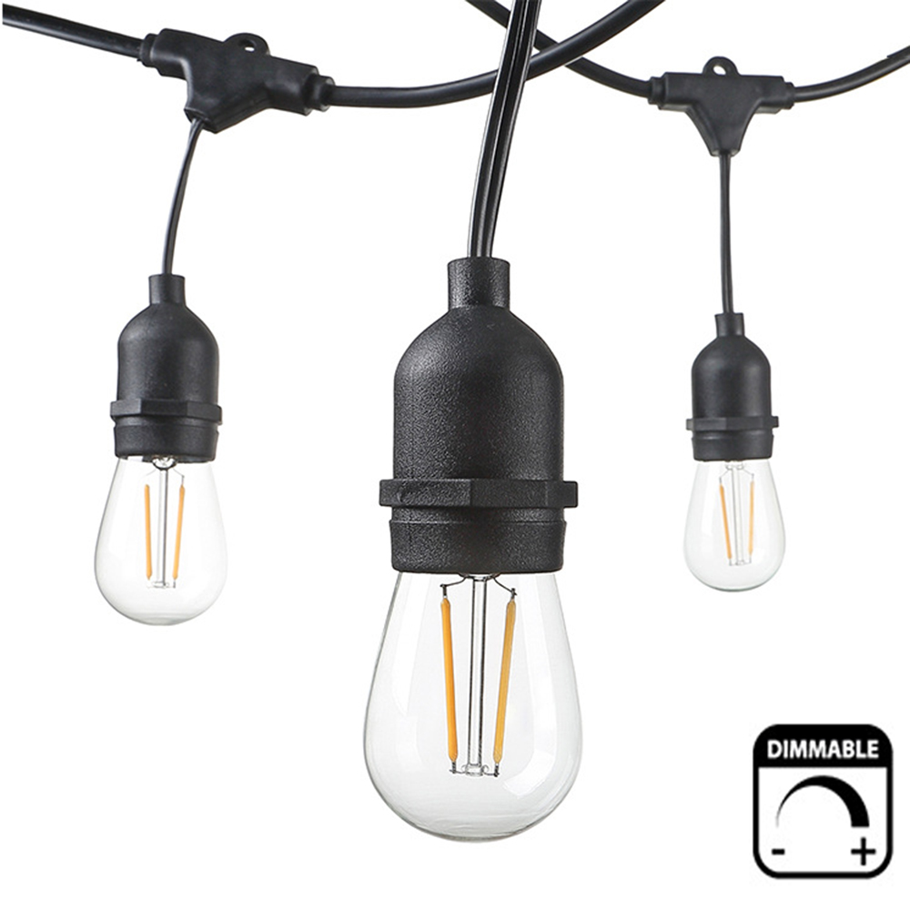 Christmas Festoon Garlands Outdoor Garden Patio Holiday Home Festival Decor Retro Edison Filament Globe LED Bulb String Lights