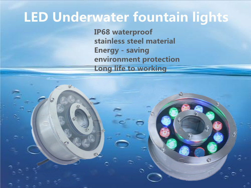 OEM IP68 Swimming Pool Pond Fountain Lighting 12V 24V RGB DMX Control Submersible LED Underwater Lights