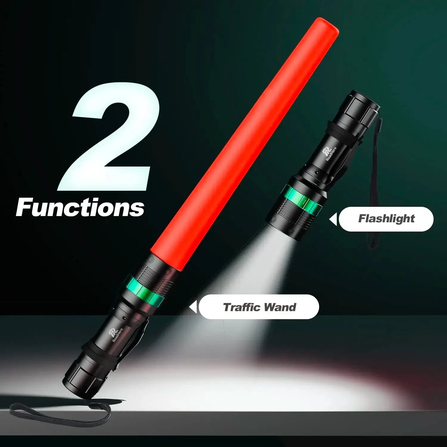 Multifunction Traffic Wand with Flashing Dry Battery Light Safety Signal LED Traffic Baton Light