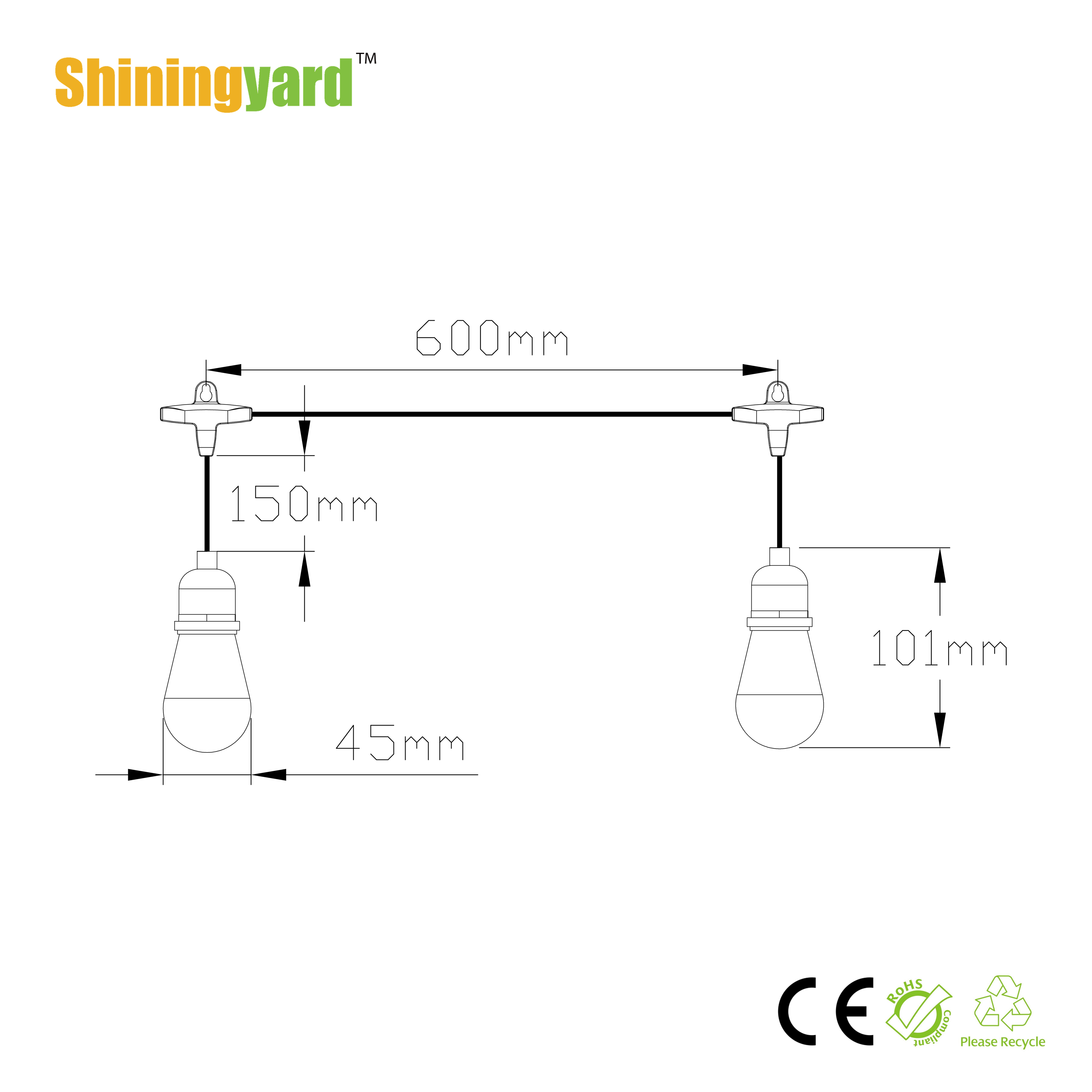 Commercial Grade Vintage Solar String Lights Waterproof Outdoor LED Brass Base Retro Style Dimmable G45 Bulb Edison Lighting
