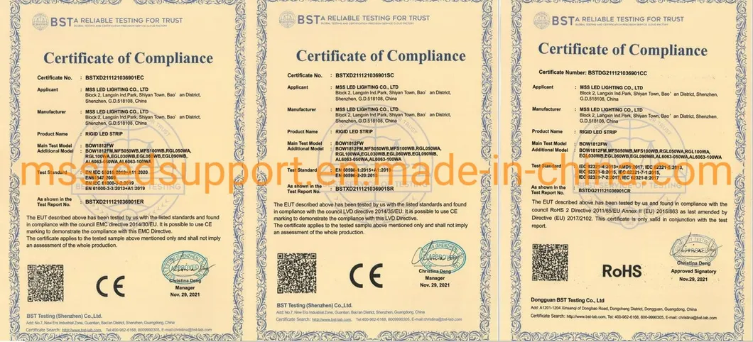 Certificates
