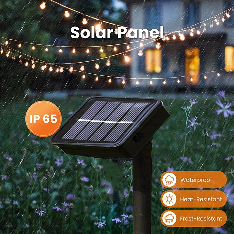 Garden Solar Light Garland Bulb Edison String Lights Retro Glass Outdoor Waterproof Party Christmas Decoration Fairy Lamp