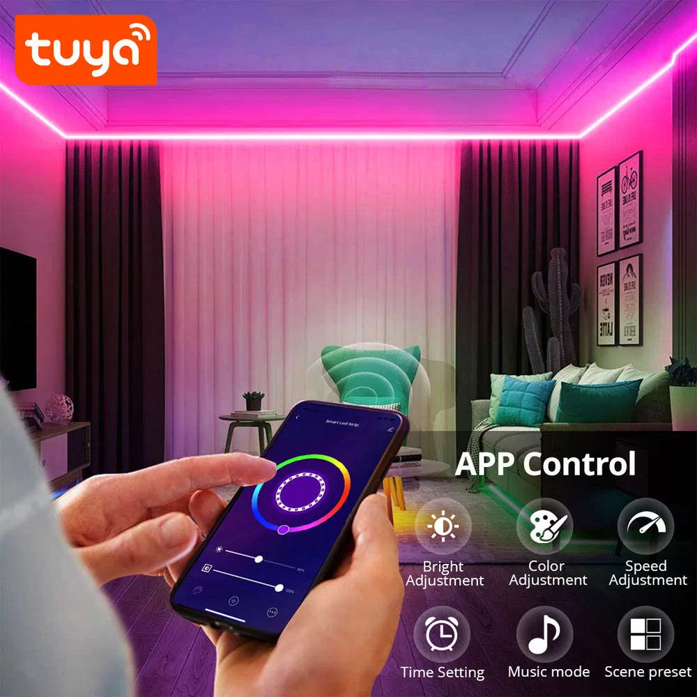 Music Sync Light Strip Work Lamp, Smart Rgbic LED Neon Strip Lights