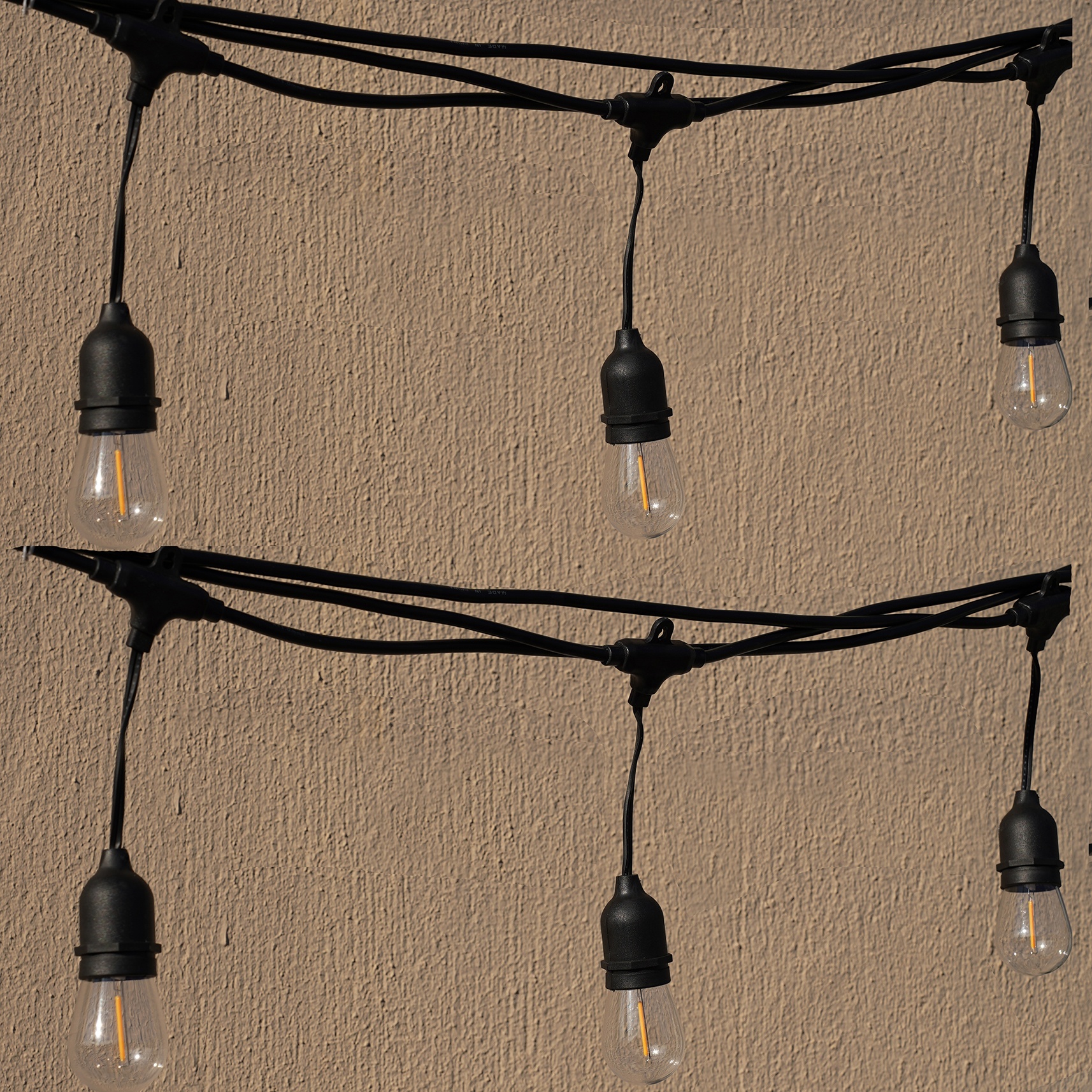 E27 Garden Outdoor String Lights IP65 Waterproof S14 Shatterproof LED Bulbs Solar for Christmas Patio House Backyard Party