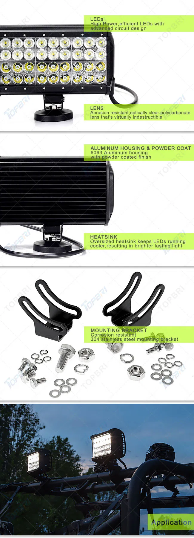 9inch LED Light Bar Detail 1