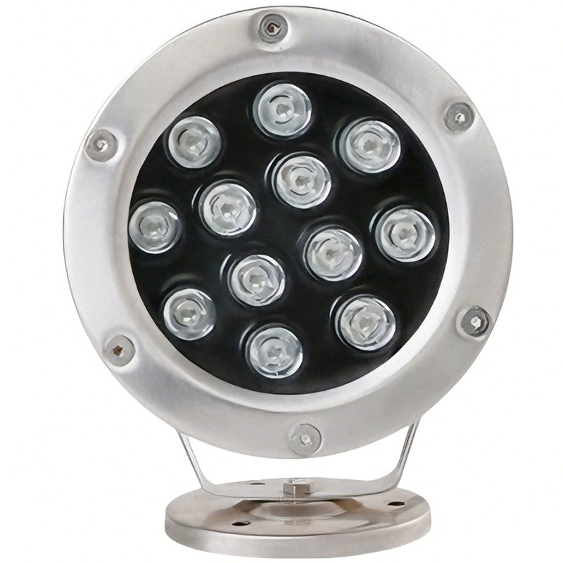 IP68 Waterproof Stainless Steel Underwater Spotlight Light Fountain Light for Pool Fountain Fish Tank &amp; Waterscape Lighting