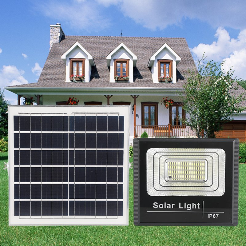 100W IP67 Waterproof Split Solar Light PIR Motion Sensor Wall Light Solar Lamp Outdoor Solar LED Flood Light for Countyard Garden