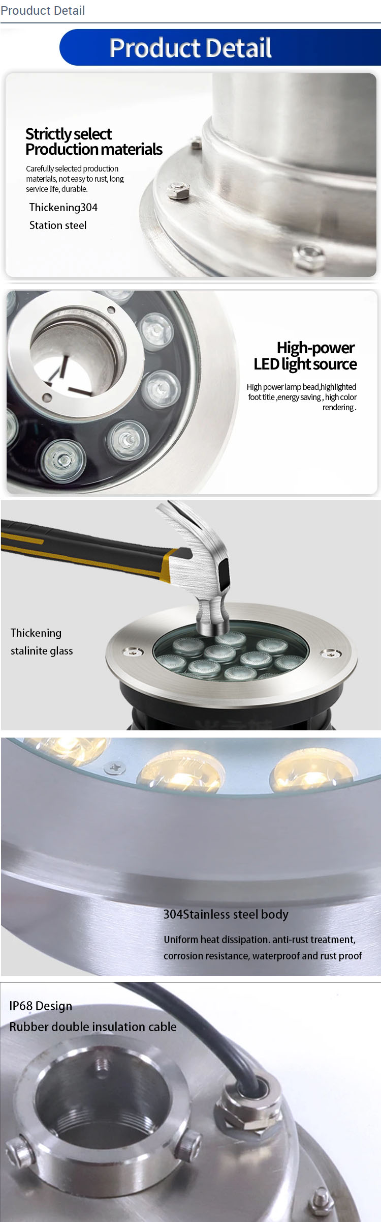 Water LED Nozzle Light
