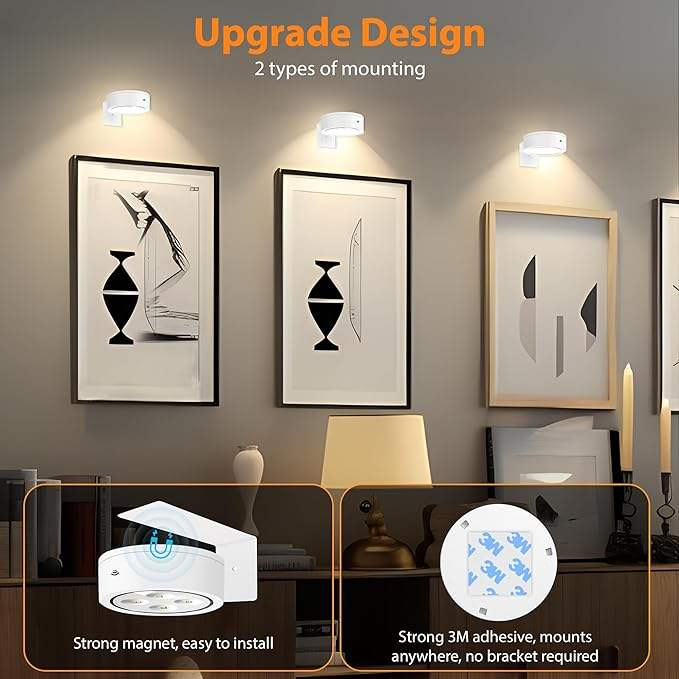 13 RGB Color Magnetic LED Art Display Light for Picture Frame, Battery Operated Painting Light with Remote Control