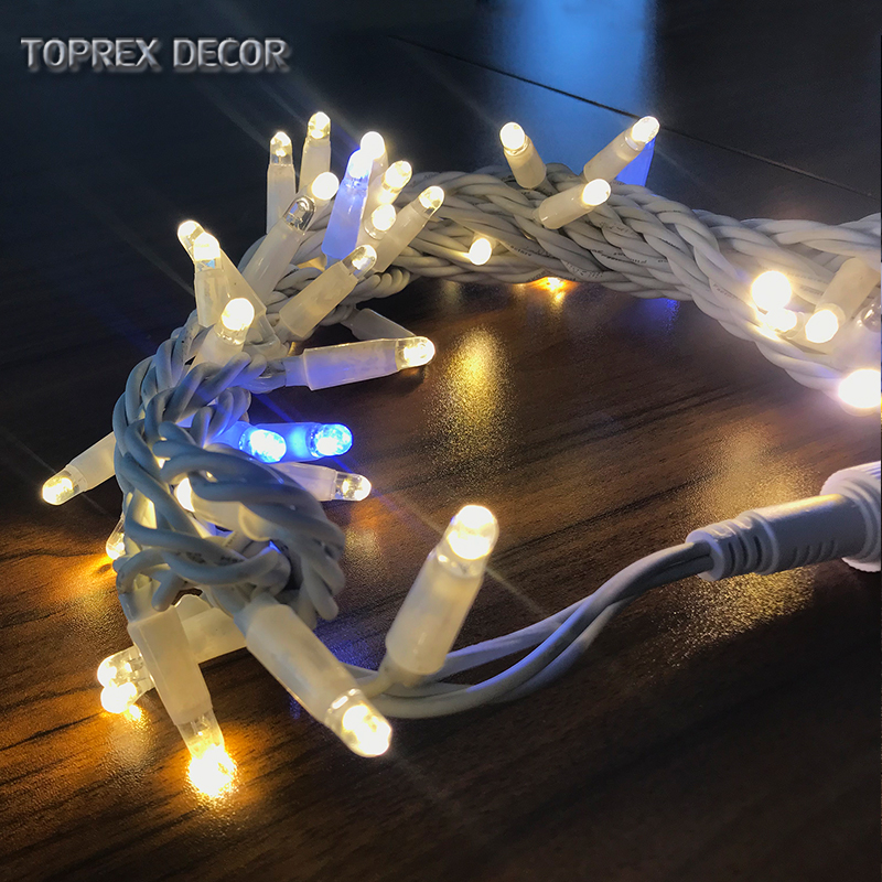 Outdoor10M Rubber Cable Blister Ip68 Led String Lights Les Guirlandes Lumineuses for House Christmas Festival Street Decoration