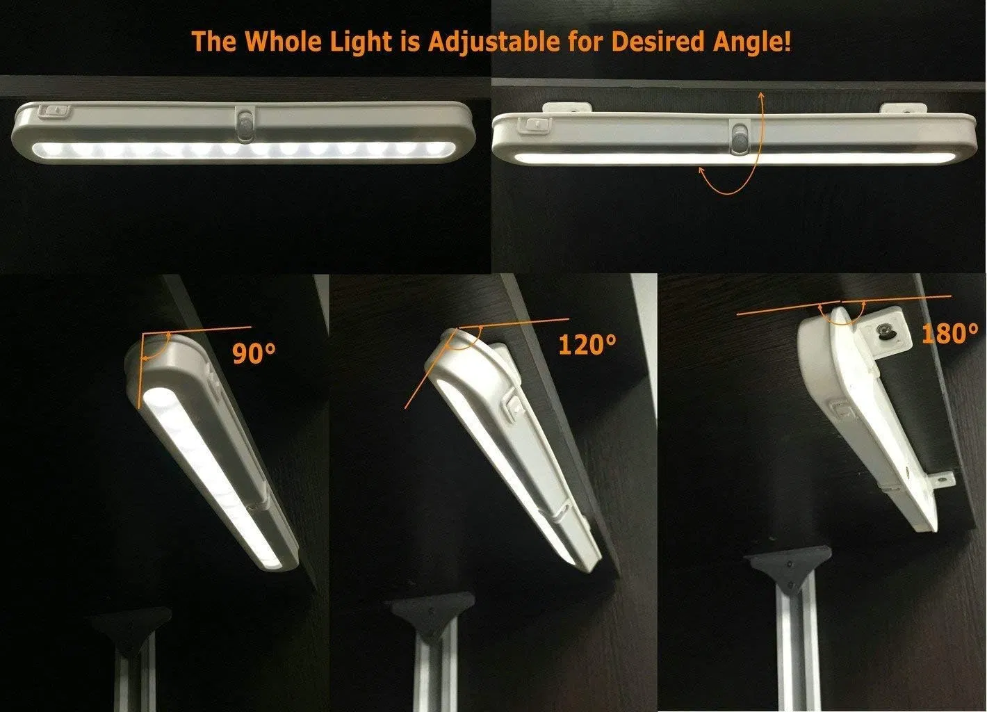 Battery Operated Motion Sensor Light Under Cabinet Lighting Night Light for Closet