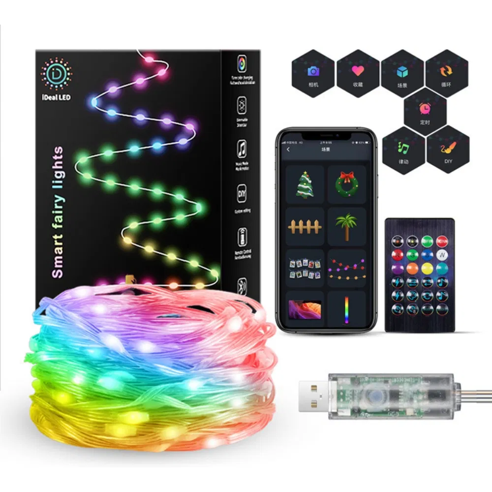 WiFi LED Fairy Smart String Lights for Indoor Outdoor Decoration Mi27089