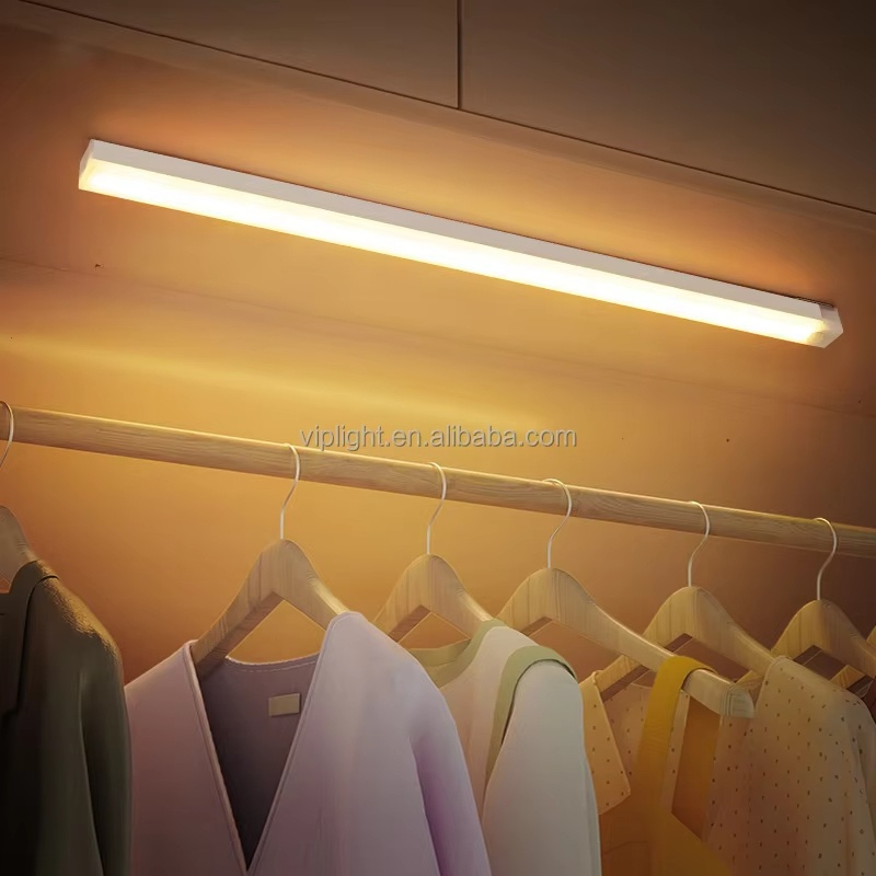 Motion Sensor Under Cabinet Lights 40 LED USB Rechargeable Battery Operated LED Closet Light Wireless Magnetic Dimmable