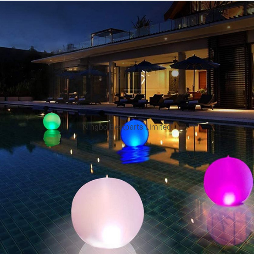 2021 New Solar RGBW 16 Colors Remote Control Pool Floating Ball Light