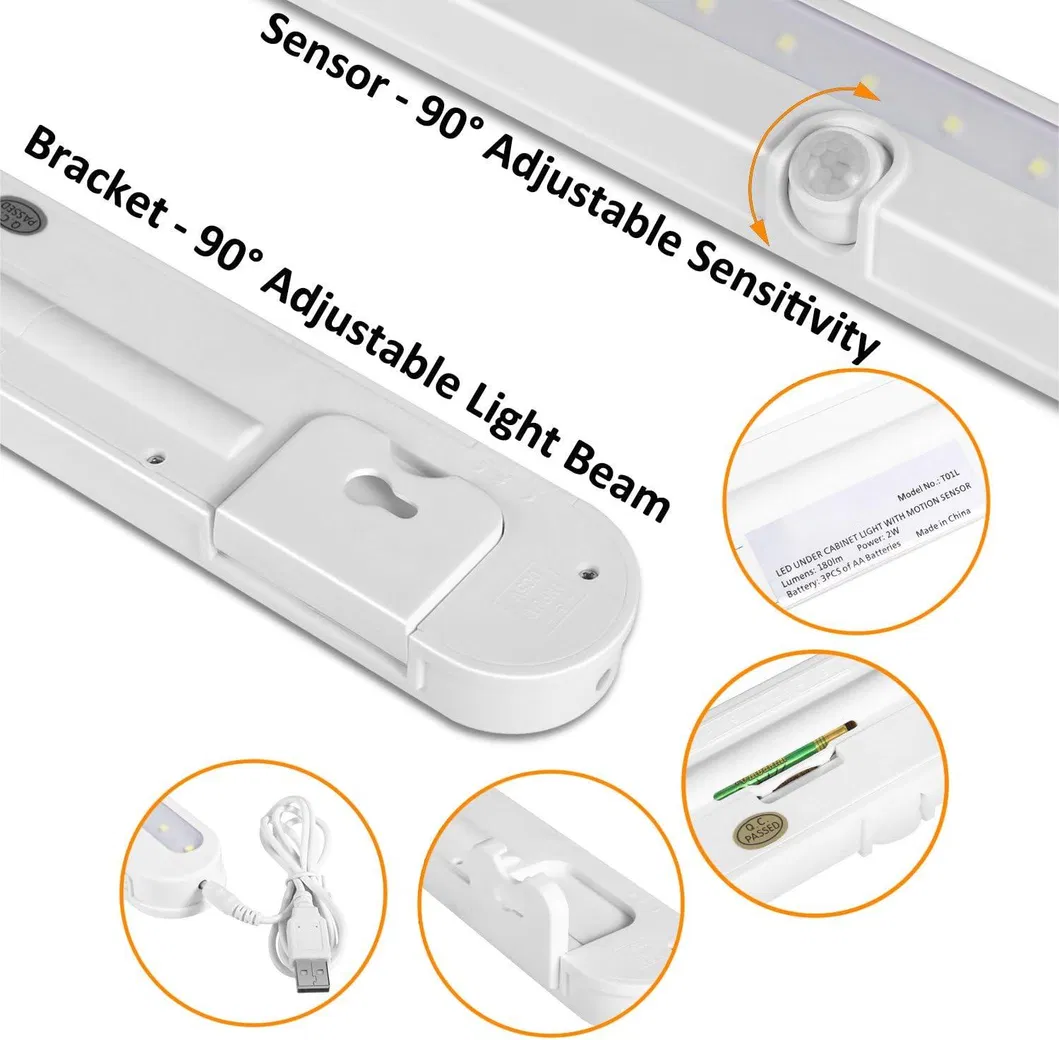 Battery Operated Motion Sensor Light Under Cabinet Lighting Night Light for Closet