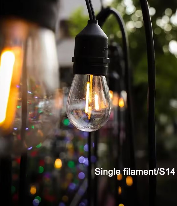 New Outdoor IP65 Waterproof LED 5M/10M Lantern String Running Horse Ball Bubble Light Courtyard Garden Decorative Lighting