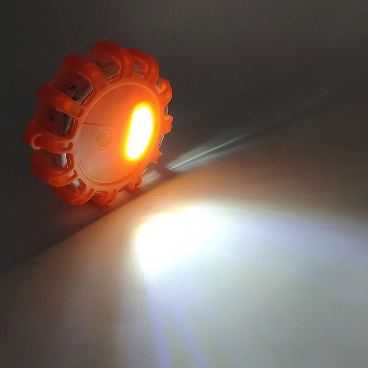 Vehicle 1pack LED Road Safety Flare Flashing Warning Light Magnetic Traffic Roadside