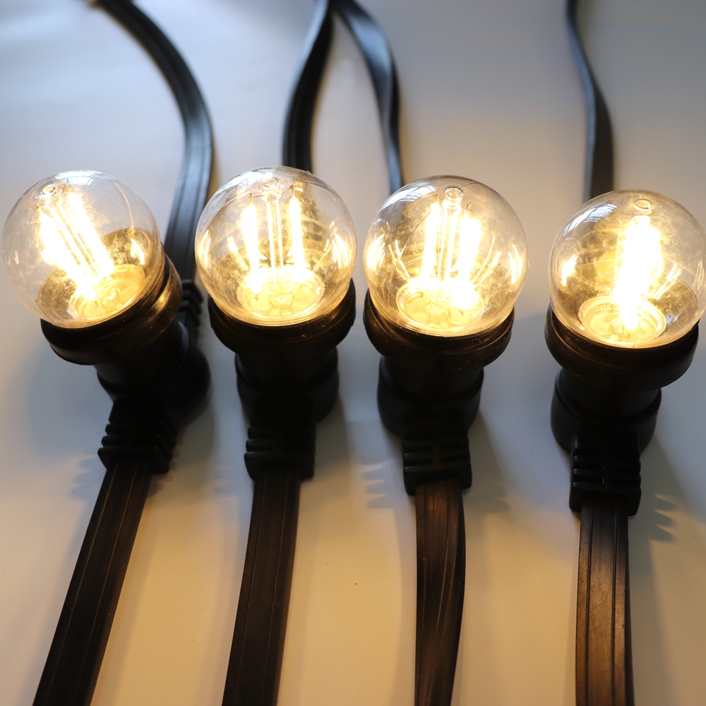 Outdoor Waterproof LED IP65 Festoon String Light Christmas Building Street Decoration Cable Hanging Festive Holiday Lighting