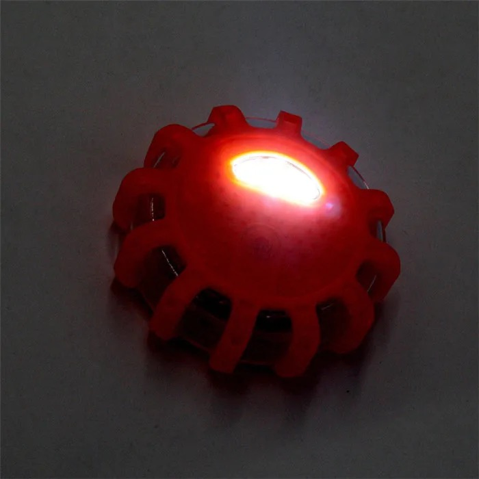 Vehicle 1pack LED Road Safety Flare Flashing Warning Light Magnetic Traffic Roadside