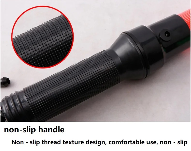 Multifunction Traffic Wand with Flashing Dry Battery Light Safety Signal LED Traffic Baton Light
