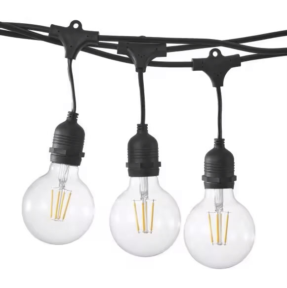 Supplier 48ft E27 Festoon Light Solar Holiday Garden Patio Cafe Decorative Waterproof Outdoor LED String Light