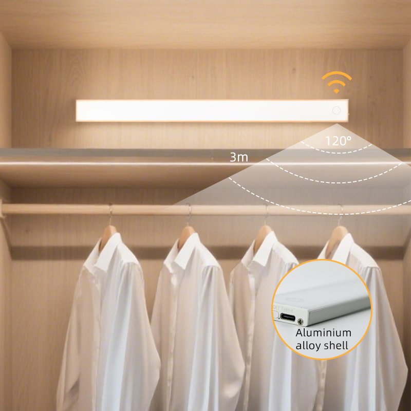 Hot Sale Wireless Cabient Light Indoor Frameless Closet Light Motion Sensor Light with 120° Detection