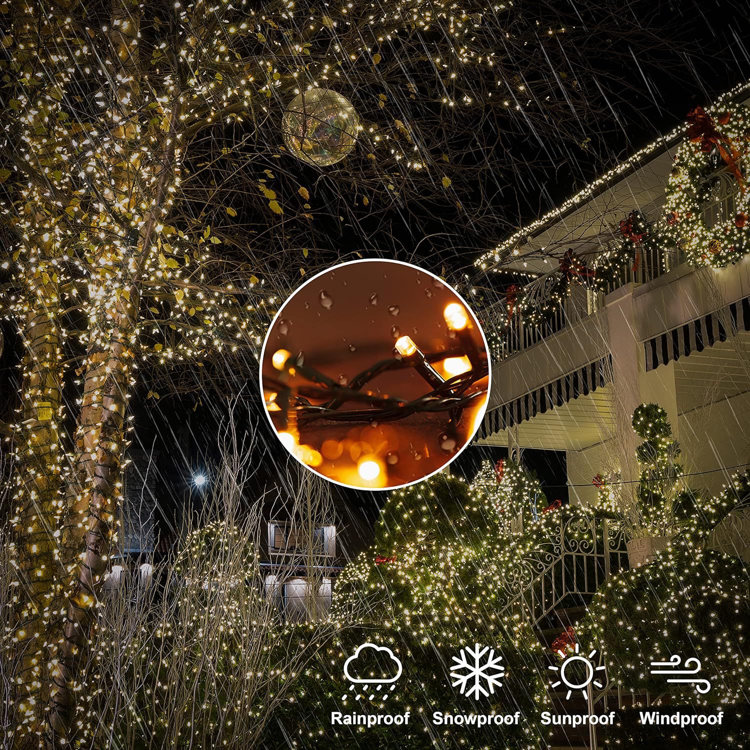 50M 100M Christmas Lights Decorative LED String 24V Outdoor Waterproof Garland Fairy Light for Marry Holiday Garden Street Lawn