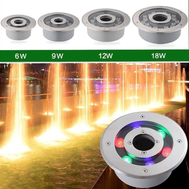LED Fountain &amp; Gushing Spring Light, Waterproof Colorful Underwater Spotlight, Landscape Submersible Lamp for Pool, Fish Pond