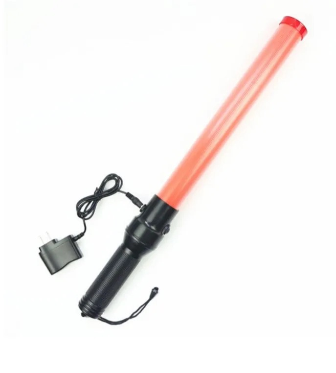 Road Safety Flashing Light Stick 54cm Rechargeable LED Traffic Warning Baton