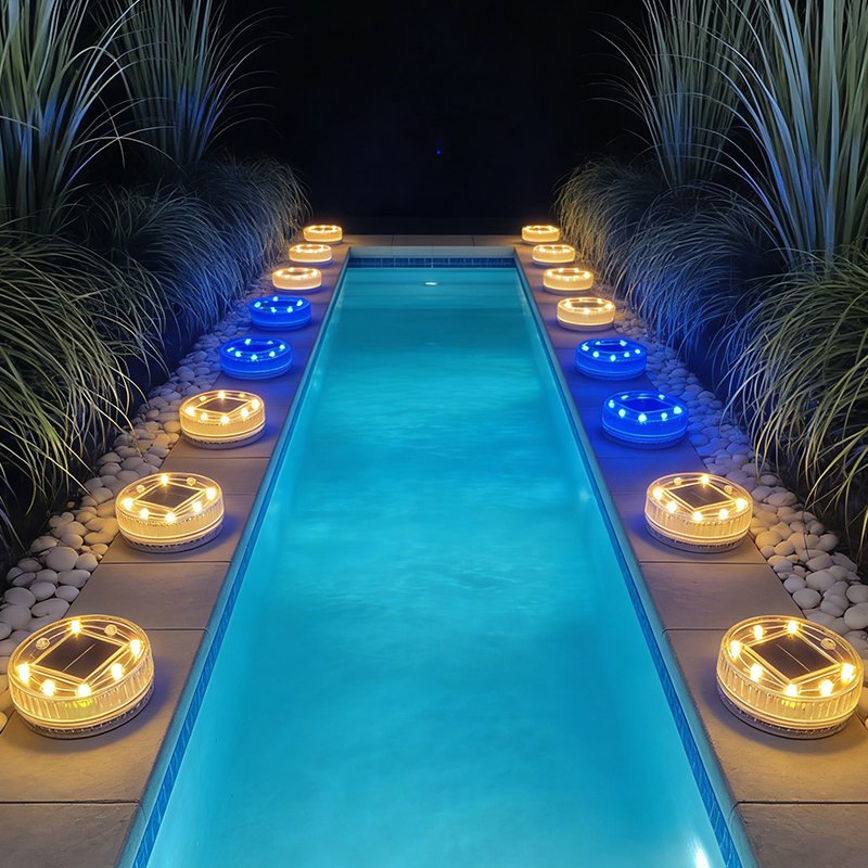 Submersible RGB LED Color Changing Lamp Solar Powered Decorative Floating Pool Lights for Swimming Pools Gardens Ponds