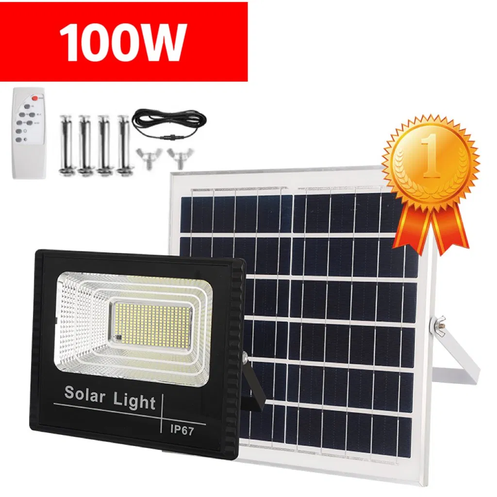 100W IP67 Waterproof Split Solar Light PIR Motion Sensor Wall Light Solar Lamp Outdoor Solar LED Flood Light for Countyard Garden