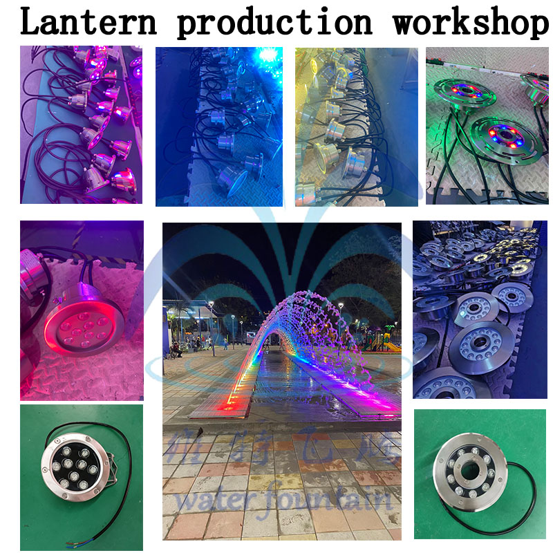RGB 6W/24W DMX Indoor Small Fountains Stainless Steel LED Water Jet Ring Lights IP68 Submersible Pump Nozzles for Underwater
