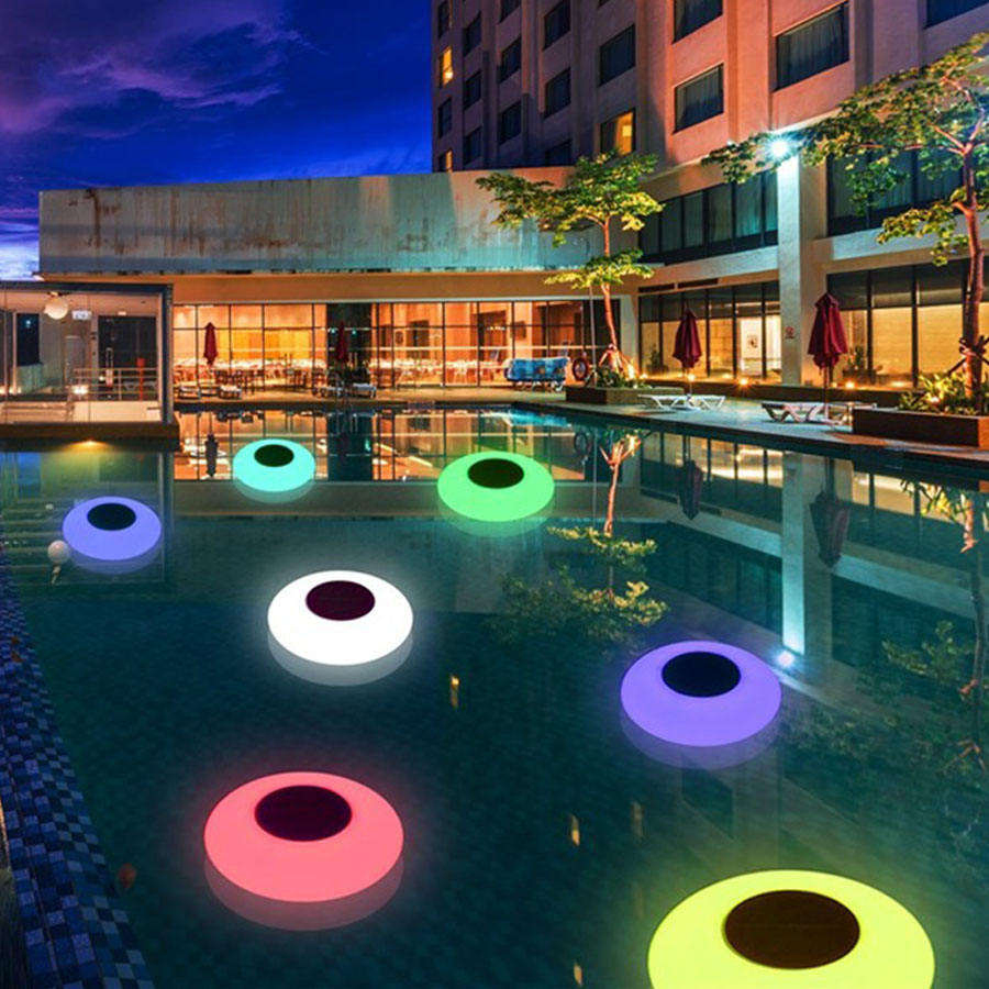 RGB Solar Floating Light with Remote Control IP68 Swimming Pool Solar Underwater Floating Light Diving Light