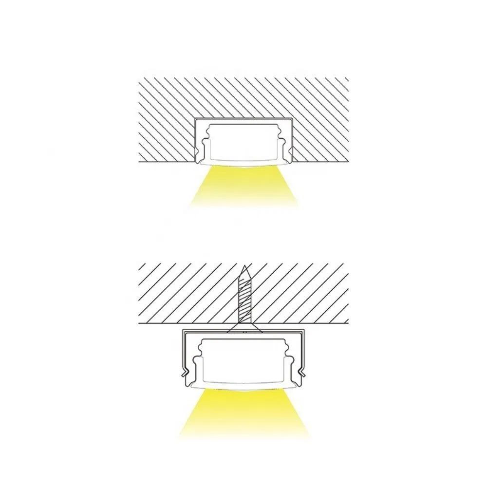 Cabinet LED Strip Light Slot U-Shaped Aluminum LED Light Bar