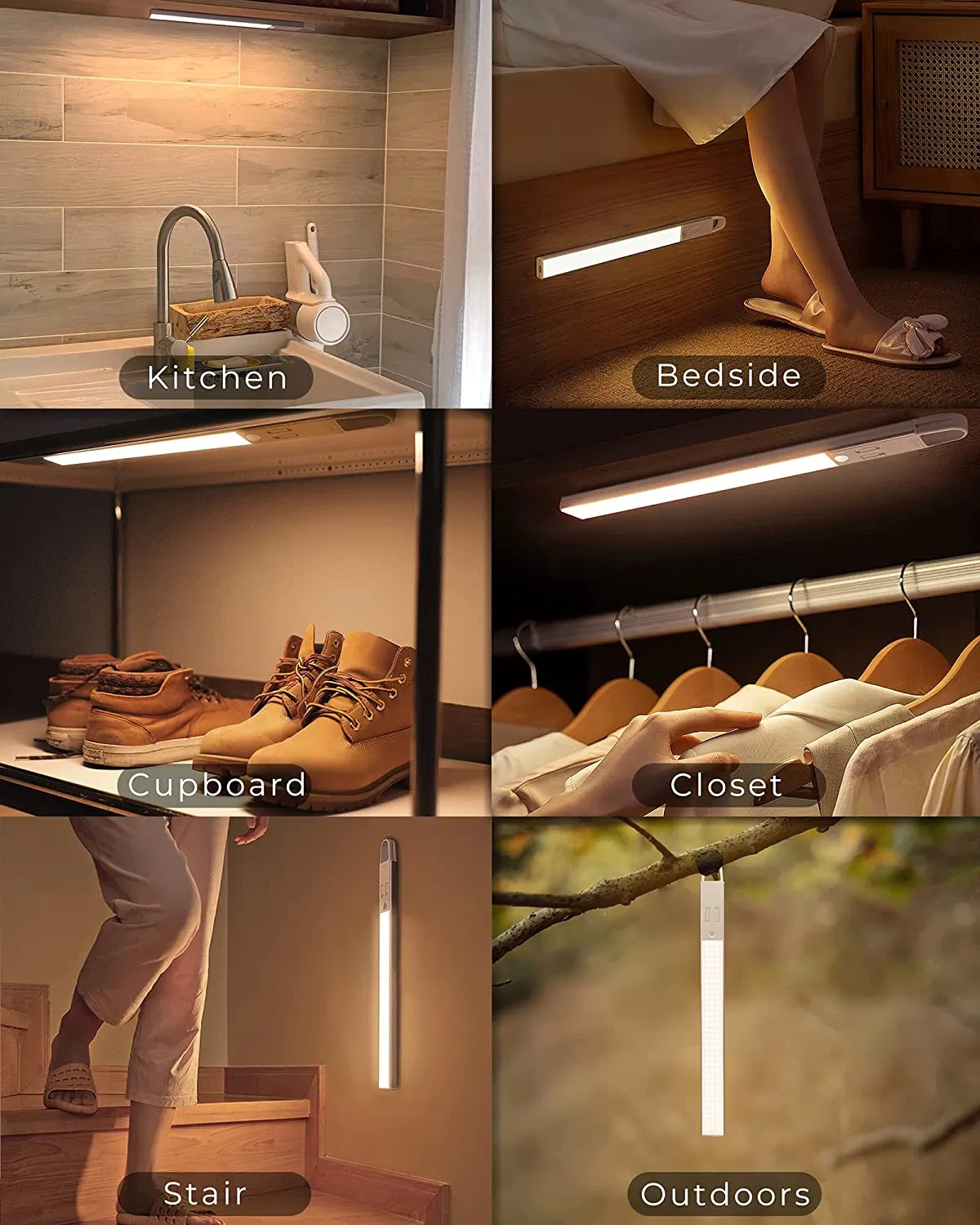 Under Cabinet Lights Rechargeable Battery Operated Motion Sensor Light Indoor Magnetic Dimmable Closet Lightswireless Under Counter Lights for