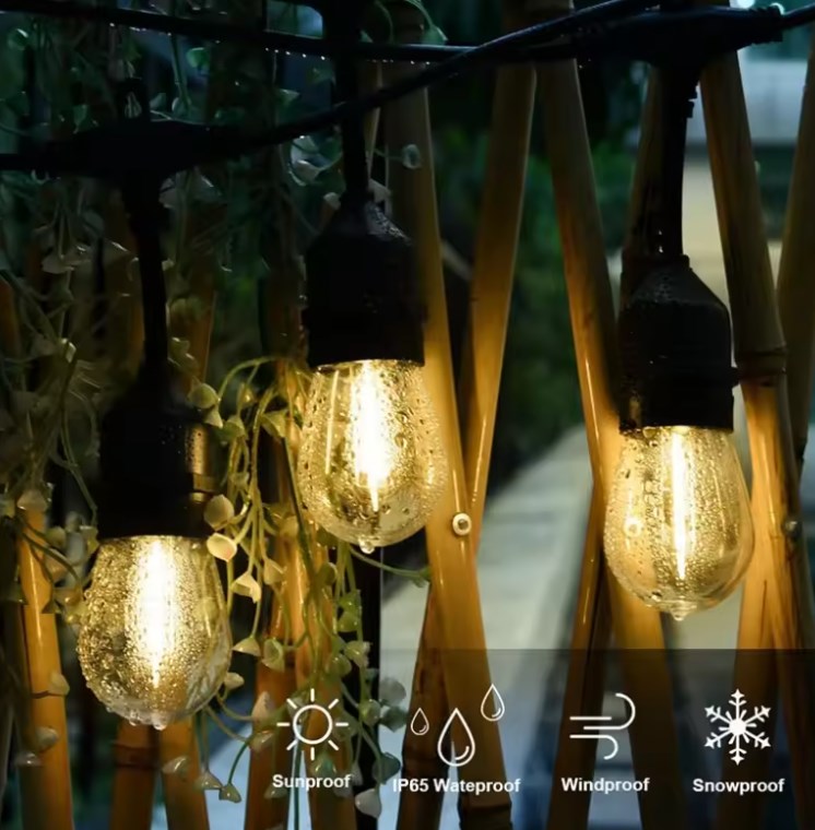 New Outdoor IP65 Waterproof LED 5M/10M Lantern String Running Horse Ball Bubble Light Courtyard Garden Decorative Lighting