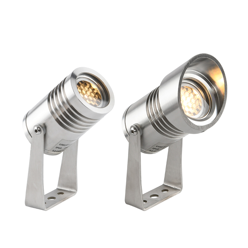 1W LED Outdoor Underwater Light IP68 Landscape Lighting Pool Fountain Lamp Stainless Steel RGBW Color Temp DMX512 Control High