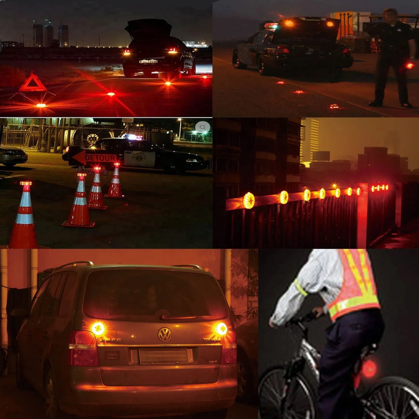 Hot Sale Magnetic Strobe Warning Light Road Flares Flashing Roadside LED Light