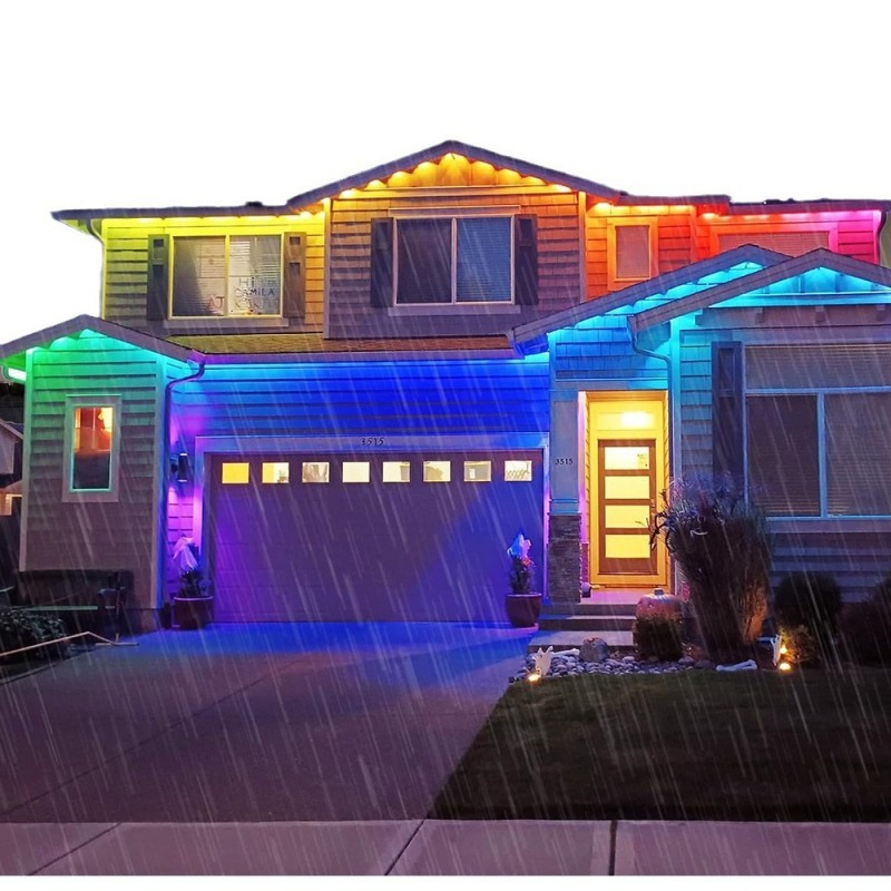 100FT Permanent Holiday Lighting Christmas Decoration Pixel Smart LED Eave Strings Light Outdoor IP67 Rgbic LED Point Lights