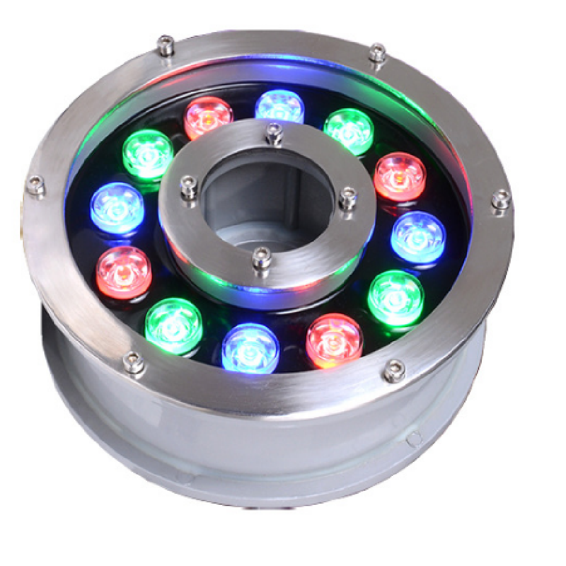 OEM IP68 Swimming Pool Pond Fountain Lighting 12V 24V RGB DMX Control Submersible LED Underwater Lights