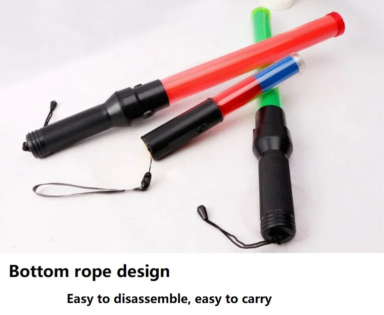 Multifunction Traffic Wand with Flashing Dry Battery Light Safety Signal LED Traffic Baton Light