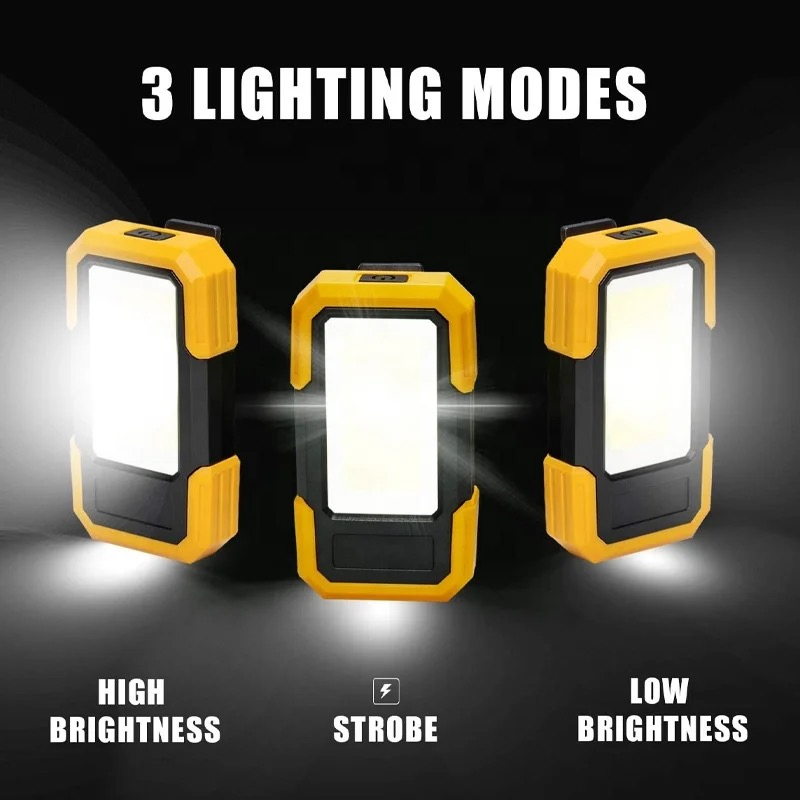 Super Bright LED Magnetic Base &amp; Clip Battery Operated 400lm COB Work Light