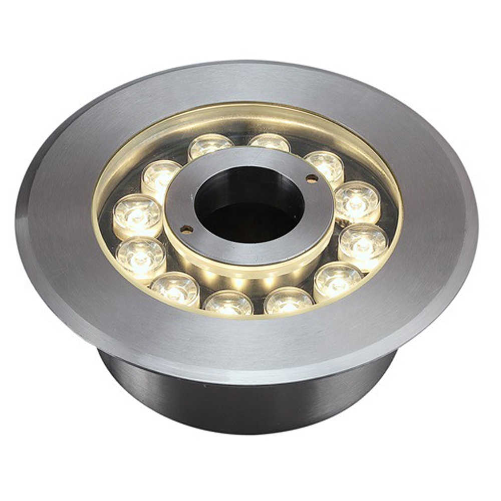 LED Outdoor IP68 Waterproof 24V Pool Lights with RGB Color Aluminum Glass Water Jet Fountain Nozzle 6W-24W 10000 Hours Lifespan