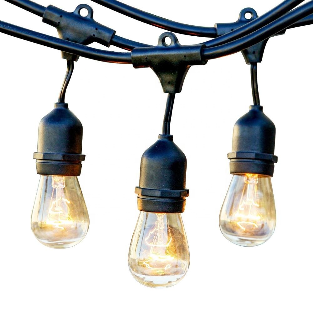 Wholesale Waterproof Drop Solar E27 Vintage Edison Bulb Tent Decorative Outdoor Dimmable Hanging LED S14 Festoon String Light