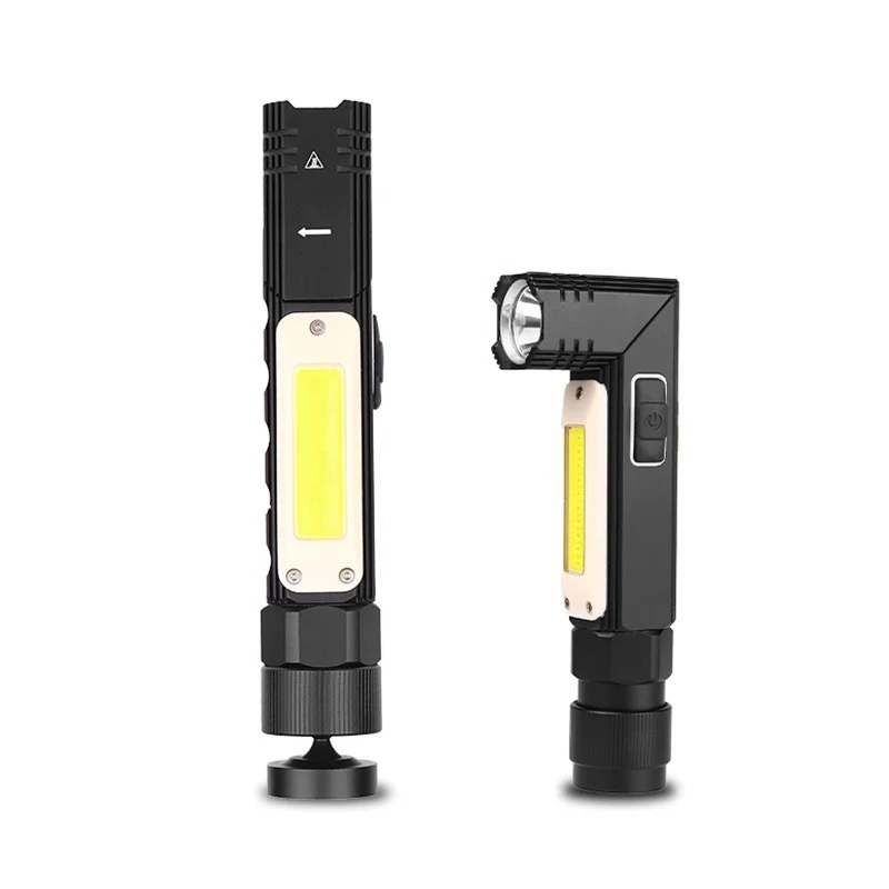USB Rechargeable COB Magnetic LED Headlight with Pen Clip Work Light Headlights Flashlight