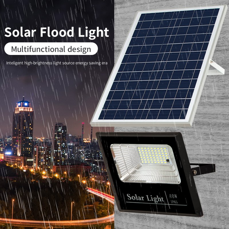 LED Powered Flood Lamp Solar Motion Lights with Sensor for Outdoor Wall