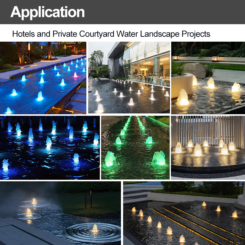 IP68 Waterproof 304 Stainless Steel Integrated LED Fountain Light Underwater Submersible Lamp for Garden Pond Factory Direct