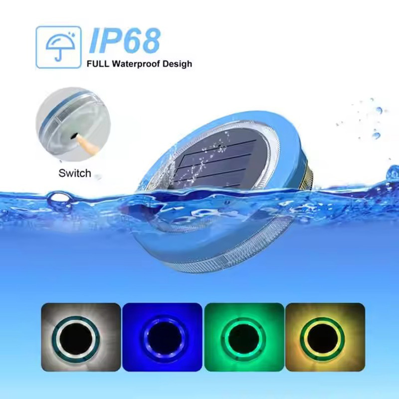 Pool Lamp IP68 Waterproof Solar Pool Floating Light Outdoor LED Swimming Pool Lights
